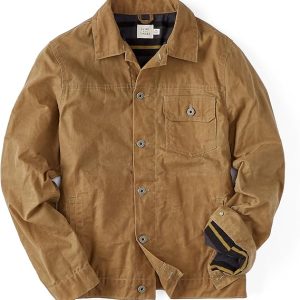 Huckberry Men Flannel-lined Waxed Trucker Jacket