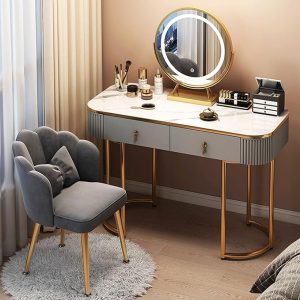 KRECS Household Items Versatile Uses Dressing Table with 3 Drawers