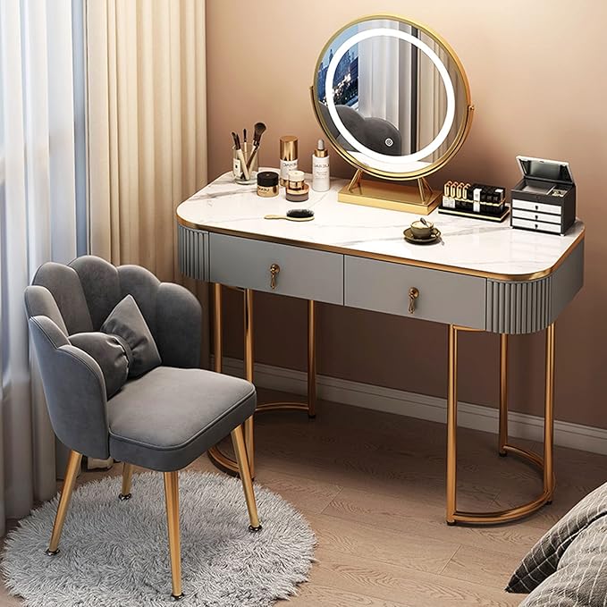 KRECS Household Items Versatile Uses Dressing Table with 3 Drawers