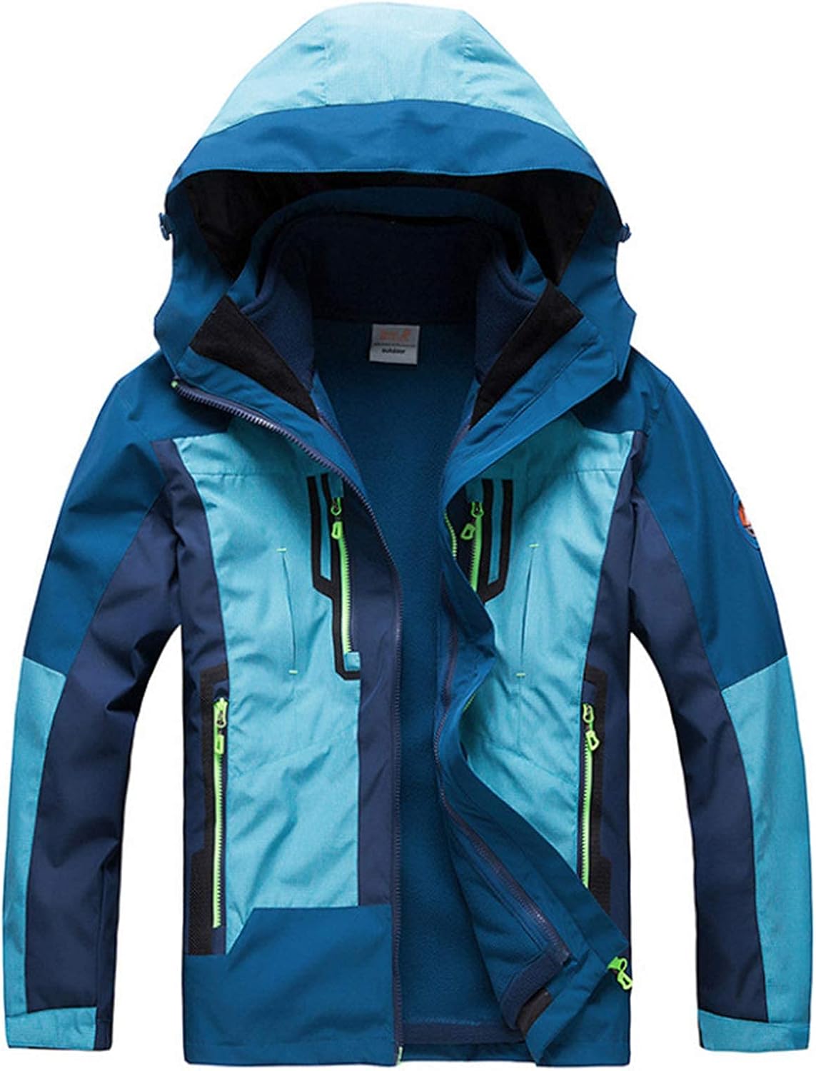 Men’s Waterproof Reversible Double-Sided Hooded Jacket
