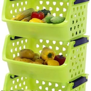 Versatile Utility Cart with Wheels Multi Functional Plastic Shelf for Kitchen
